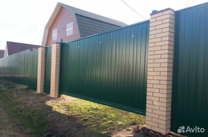 Забор металлический быстро работа по договору