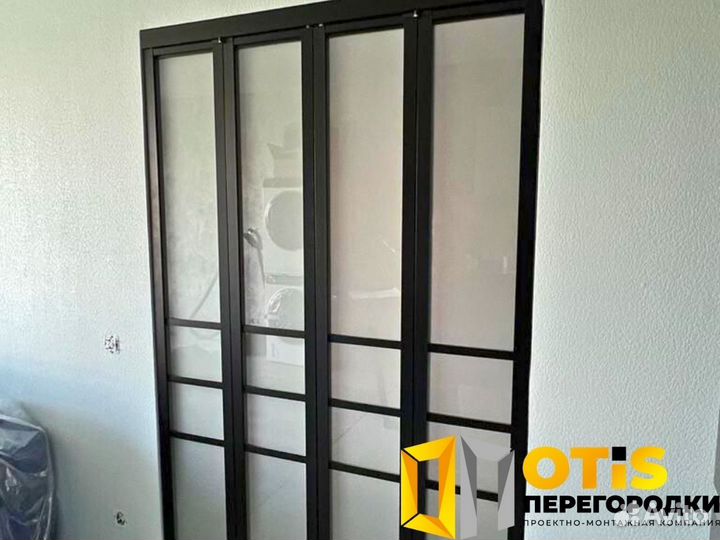 Стеклянная перегородка для зонирования