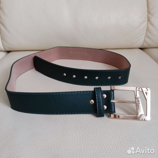 Ремень женский тёмно-зелёный