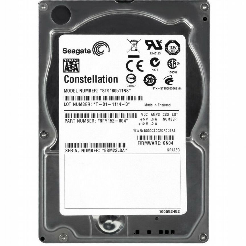 [ST9160511NS] Жесткий Диск Seagate 160gb Sata2 2,5 St9160511ns