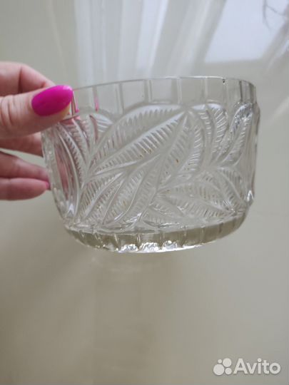 Ваза стеклянная СССР, салатница