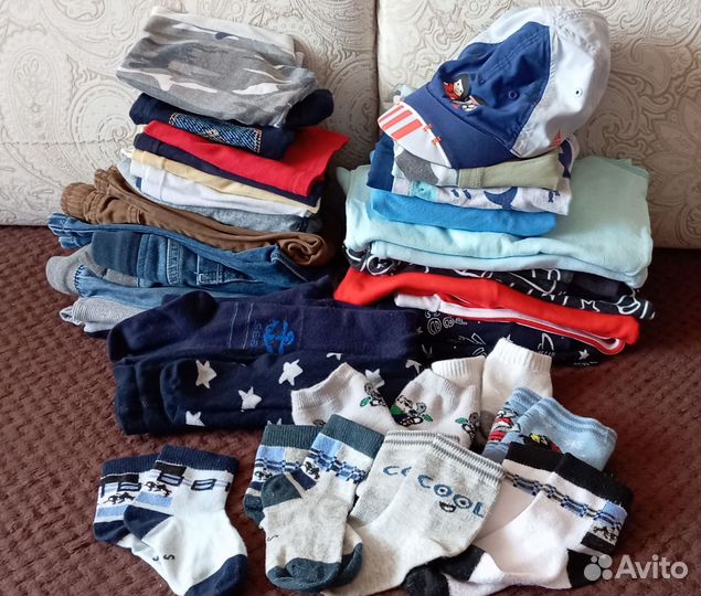 Вещи пакетом на мальчика 74 80 86