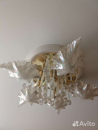 Люстра потолочная хрустальная