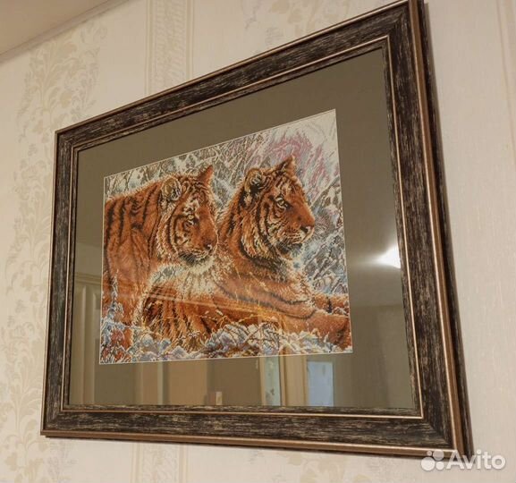 Тигры Вышивка крестом