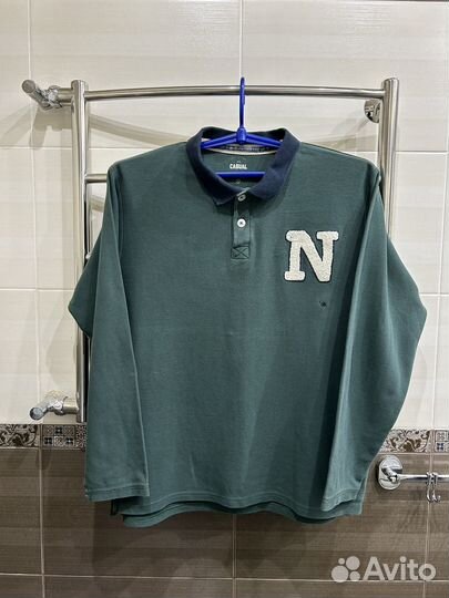 Винтажное поло с длинными рукавами