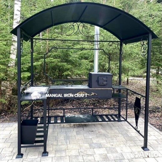 Мангал с крышей