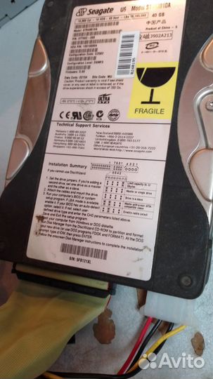 Жесткий диск Seagate 40 Gb 7200 rpm IDE (с бэдами)