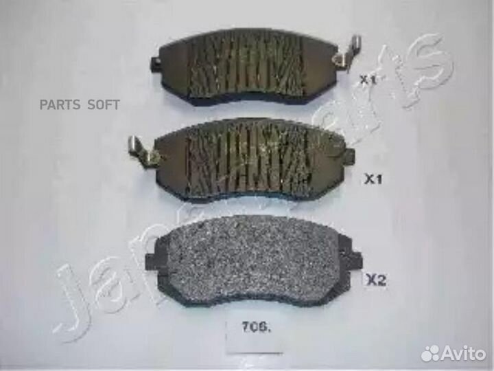 Japanparts PA-706AF Колодки тормозные дисковые