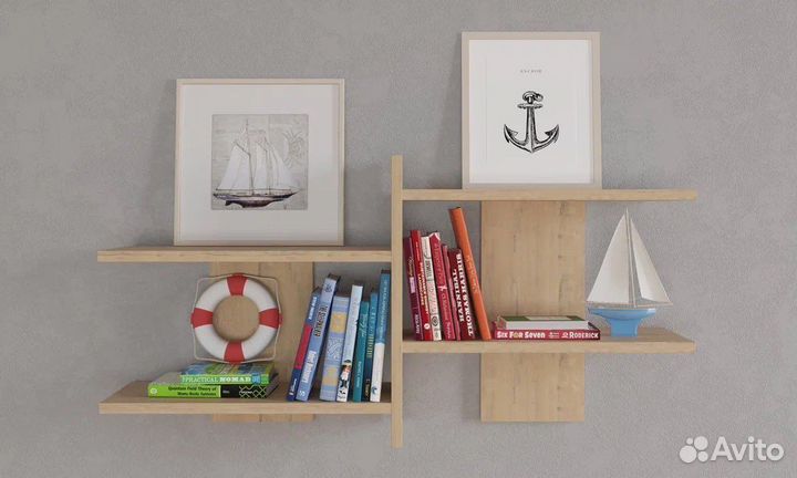 Полка навесная белая