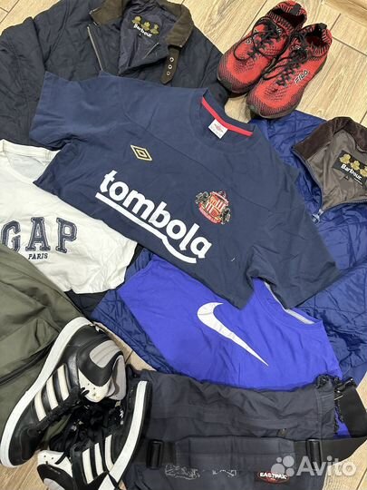 Мужские вещи пакетом M-L(barbour;nike;adidas)