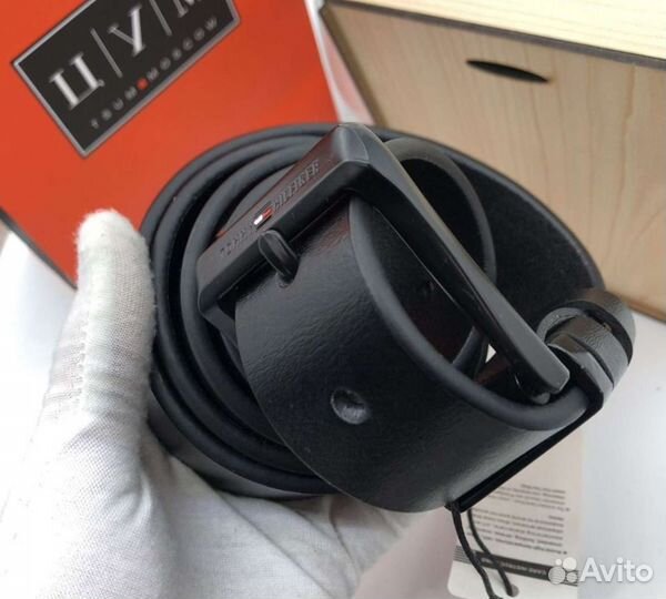 Мужской кожаный ремень tommy hilfiger