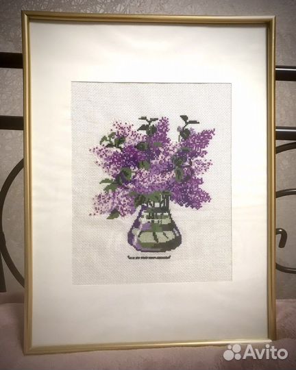 Картина вышитая крестом ручная работа