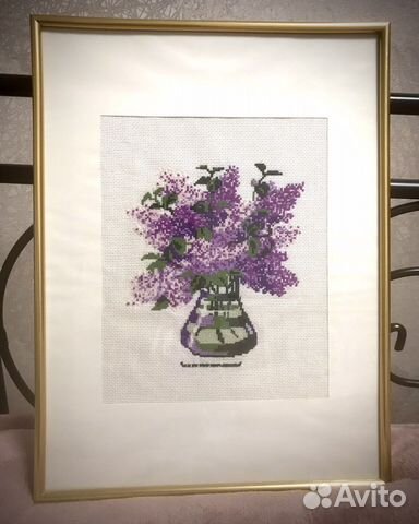 Картина вышитая крестом ручная работа