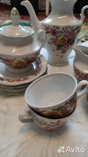 Кофейный чайный сервиз СССР Рига