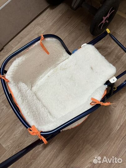 Детские санки коляска с колесами