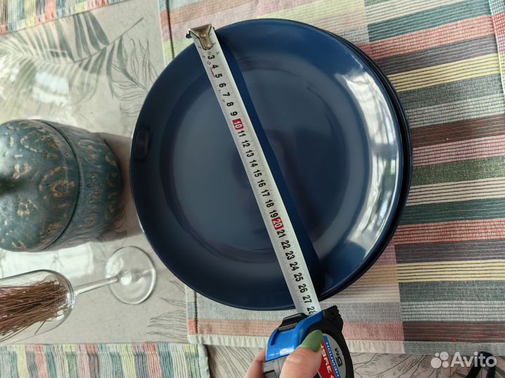 Тарелки IKEA Динера темно-синие