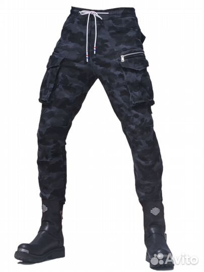 Мотоджинсы джоггеры мужские 30 32 34 36 38 40 42