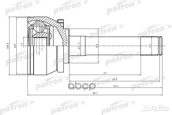 ШРУС наружный 28x56x34 hyundai terracan 01- PCV