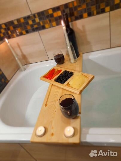 Столик - полка в ванну для двоих