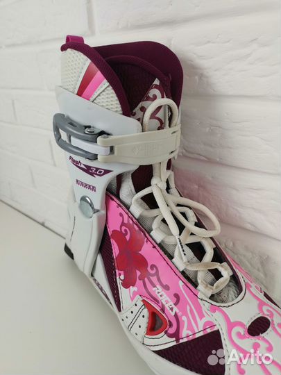 Ролики детские/женские Roces розовые/белые 36-40