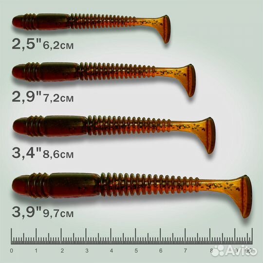 Силиконовые приманки виброхвост GUM Keed в ассорт