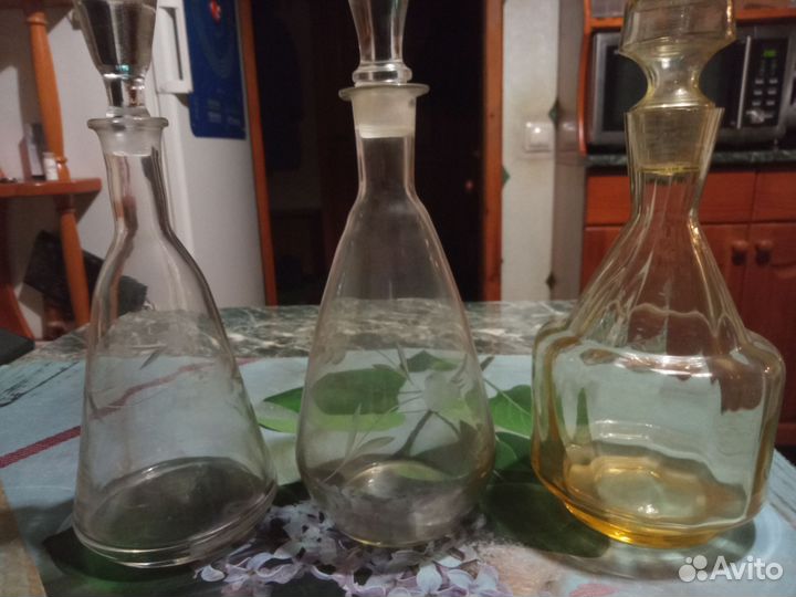 Штофы и графины СССР, стекло