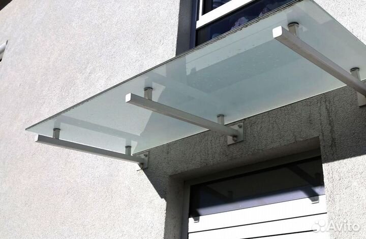 Козырек из стекла