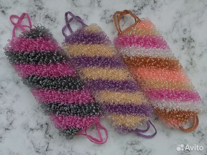 Мочалки ручной вязки