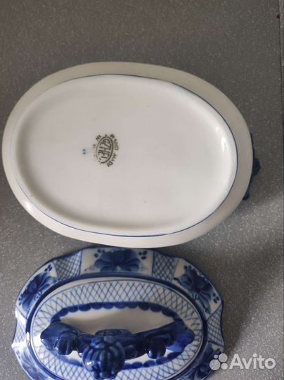 Конфетница шкатулка Гжель