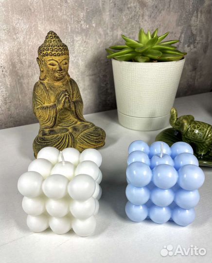 Свеча интерьерная из кокосового воска 