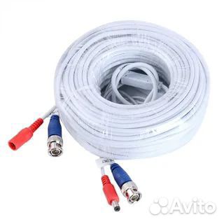 BNC кабель видеонаблюдения с разъёмами 20 метров