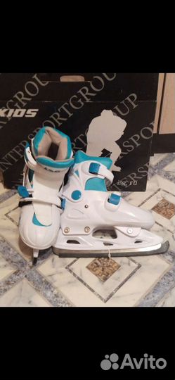Коньки раздвижные детские размер 33-36