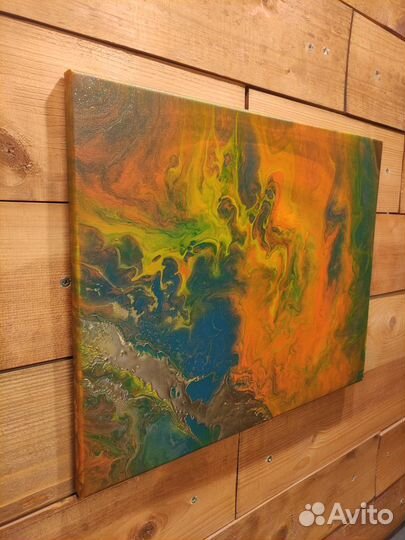 Картина флюид арт