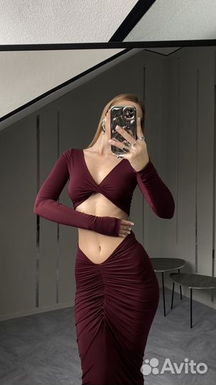 Лонг вечерний бургунди бордо юбка макси и брюки