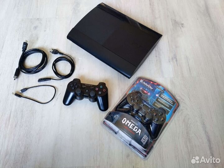 Прошитая Sony PS3 Super Slim 500gb с играми