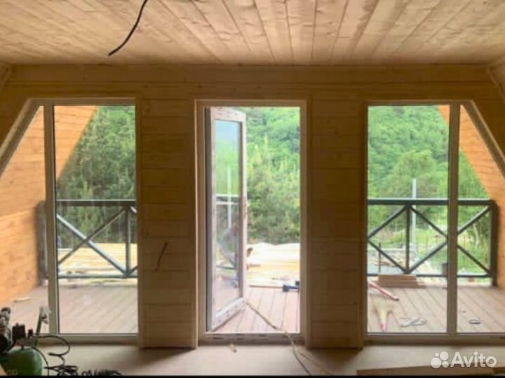 Дом каркасный A-frame с террасой. Прямой поставщик