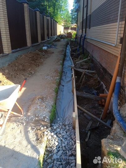 Копка траншей вручнуюЗемляные работы