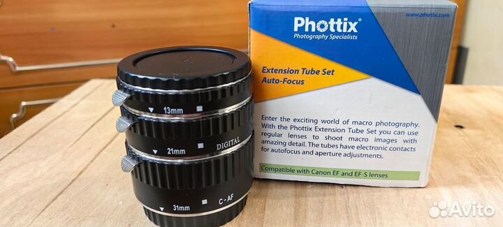 Набор макро колец Phottix AF для Canon