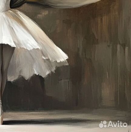 Картина маслом с душой балерина-цветок