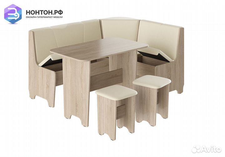 Кухонный уголок Техас исп.1 дуб сонома / экокожа б