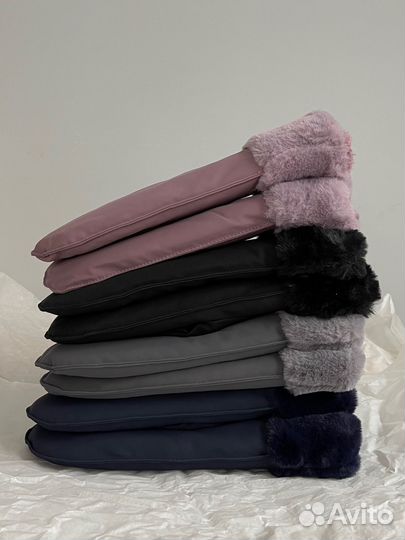 Варежки женские зимние меховые непромокаемые