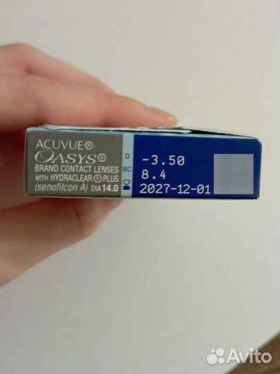 Линзы контактные acuvue oasys двухнедельные -3,5