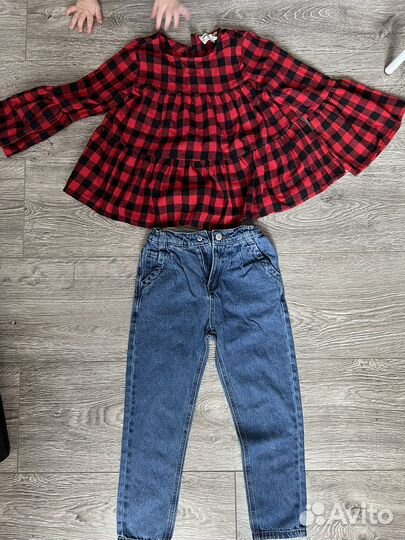 Джинсы и кофта 116 122