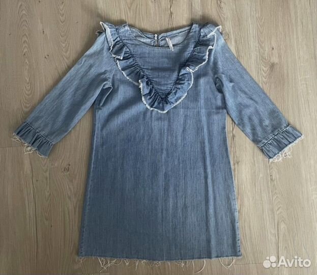 Платье zara джинсовое