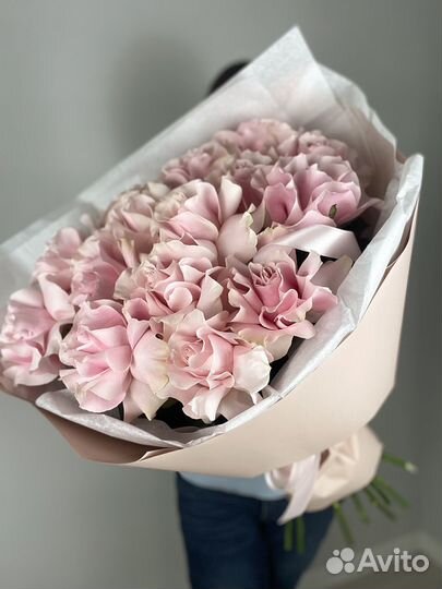 Пышные французские розы, розы букет, букет роз