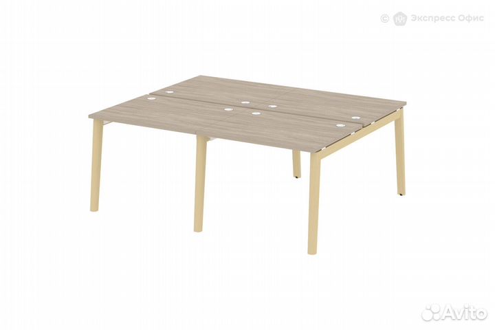 Стол-бенч двойной на деревянных опорах Onix wood O