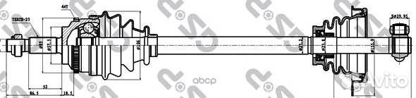 Привод в сборе renault clio II/kangoo 1.5DCI 01