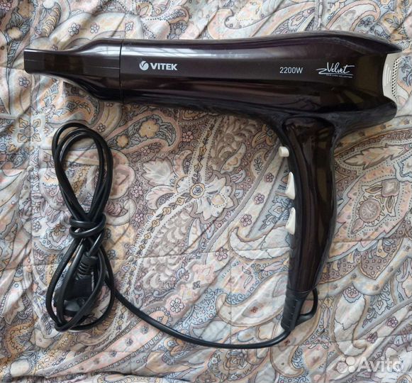 Фен для волос vitek velvet 2200w