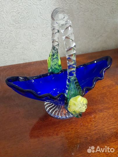 Конфетница. Цветное стекло