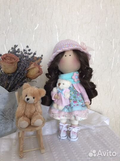 Интерьерная текстильная кукла